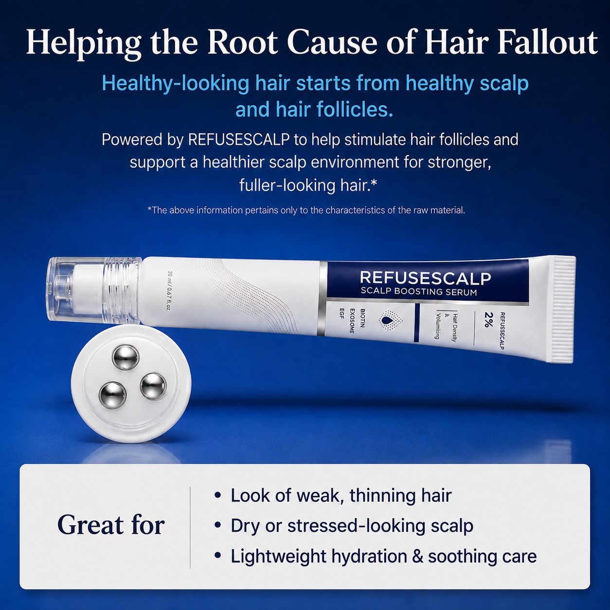 Scalp Serum | For Fuller-Looking Hair & Scalp Strengthening Roll-On Serum
