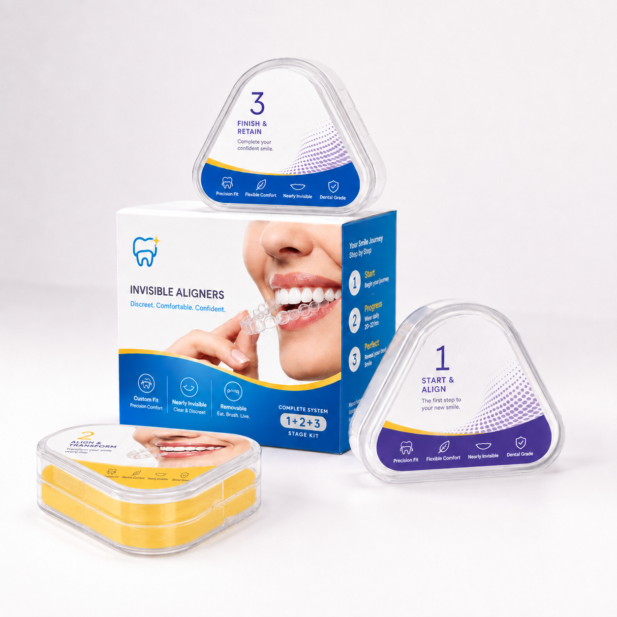 3-Stage Progressive Orthodontic Braces Trainer Set