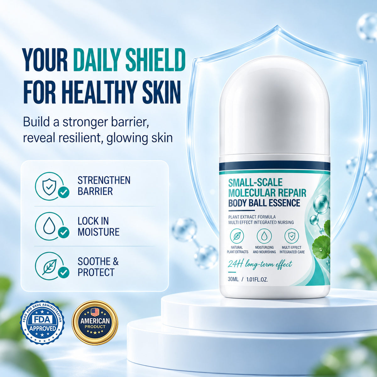 Daily shield product visual for the roll-on body serum