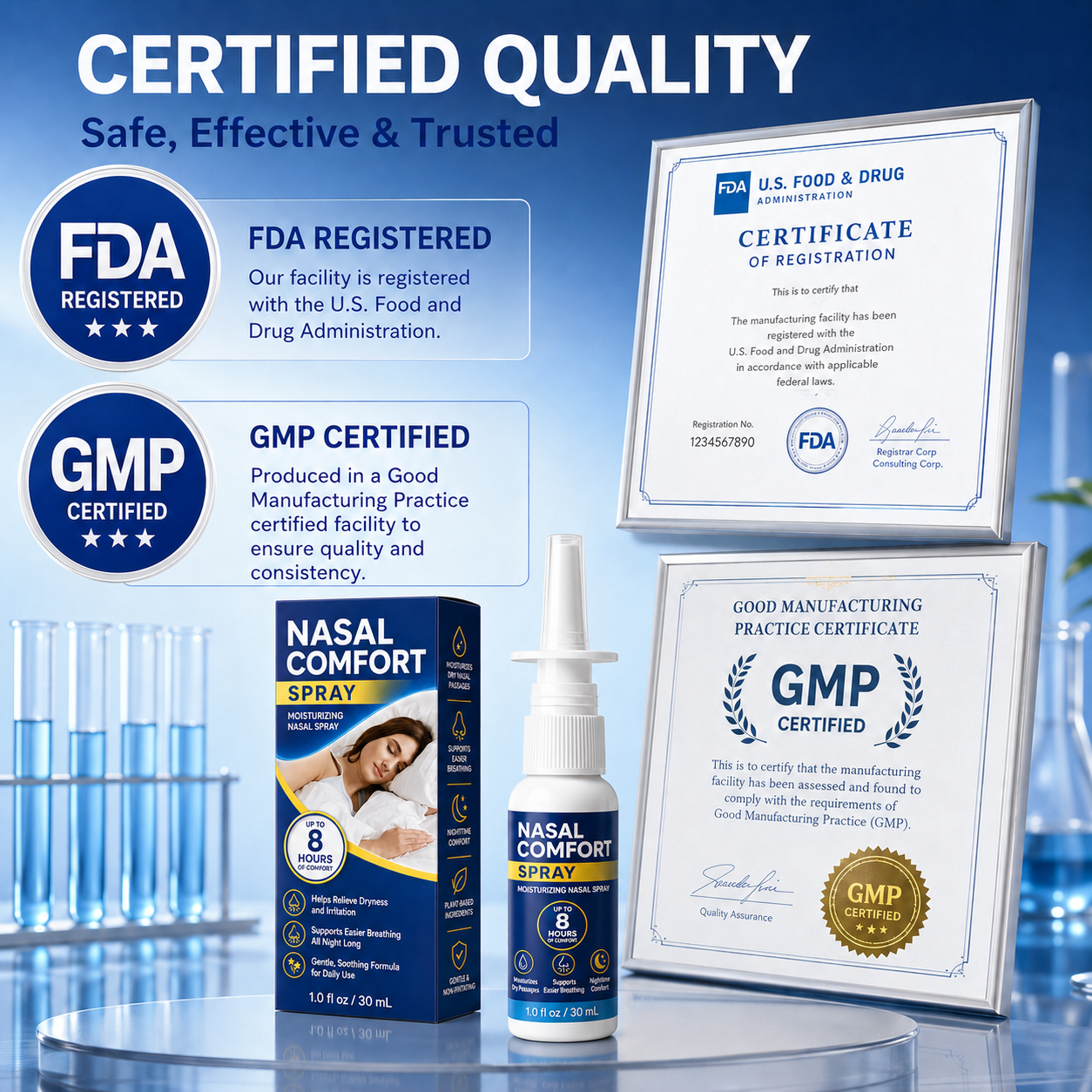 FDA-registered facility manufacturing quality