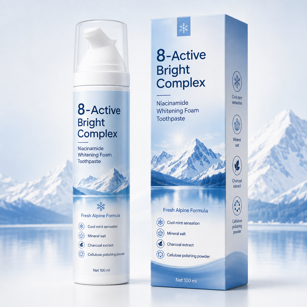 [Professional Grade] Niacinamide Foaming Toothpaste 8X