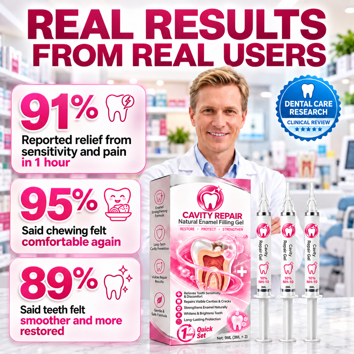 Promotional creative featuring user experience claims