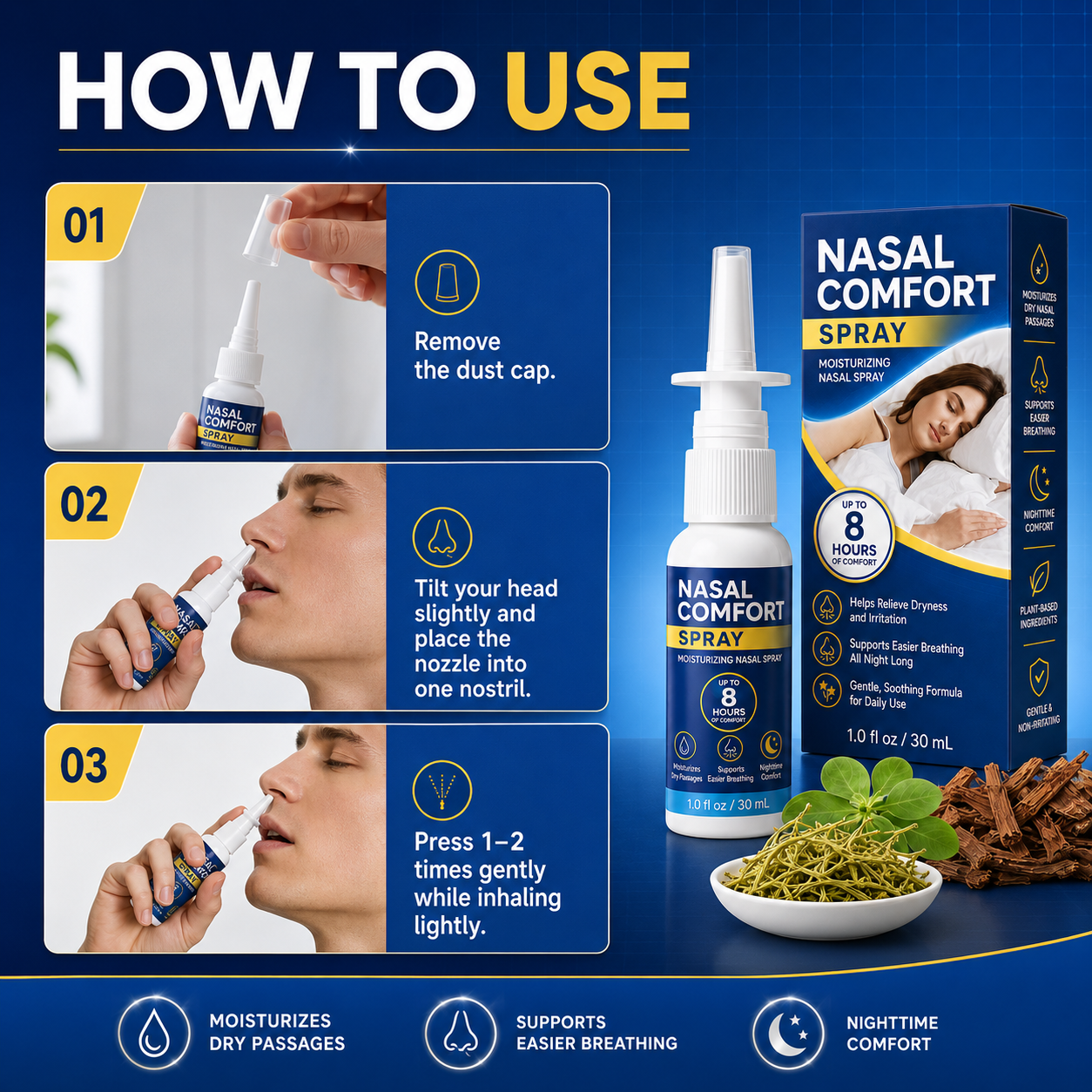 How to use Nasal Comfort Spray