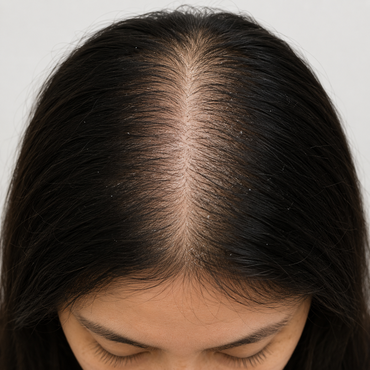 Before scalp care comparison