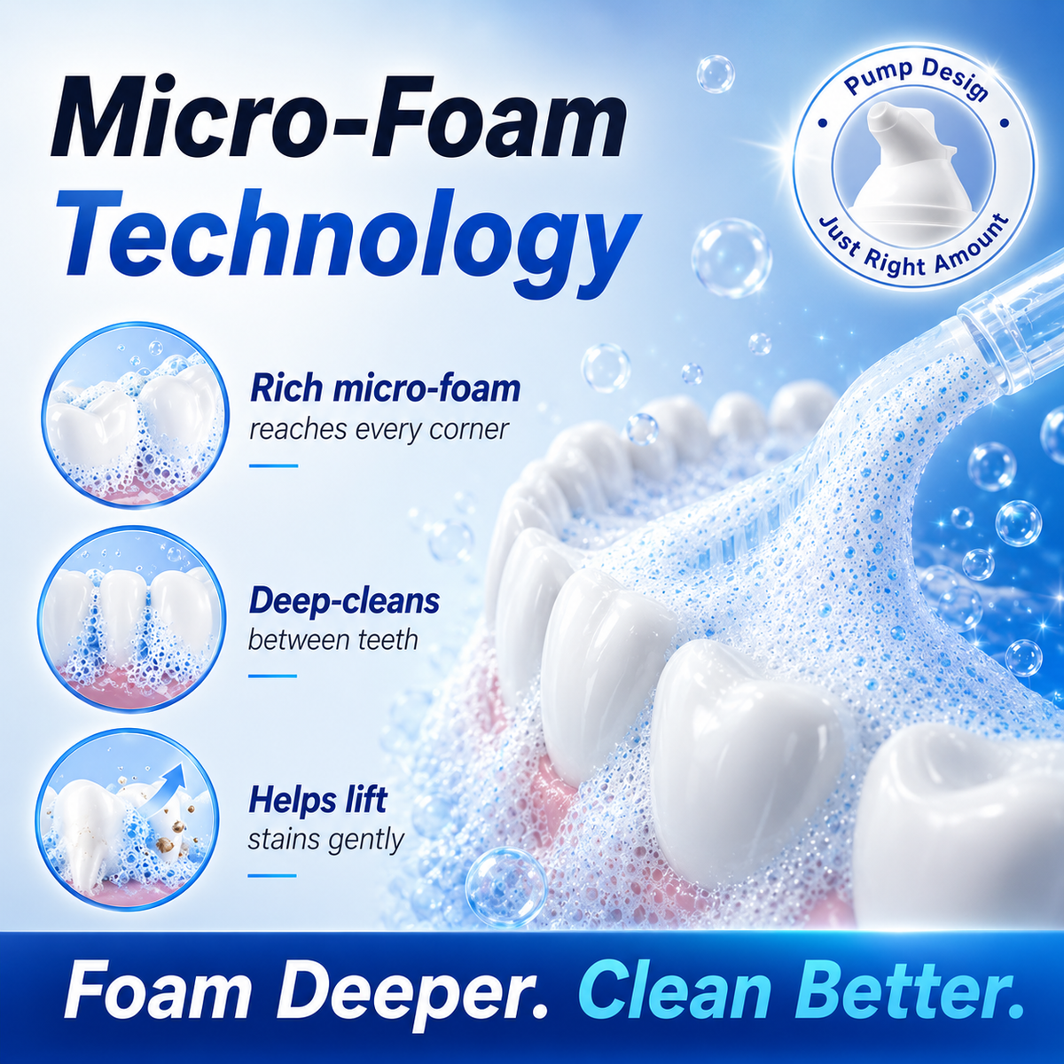 Micro-Foam Technology - Foam Deeper Clean Better