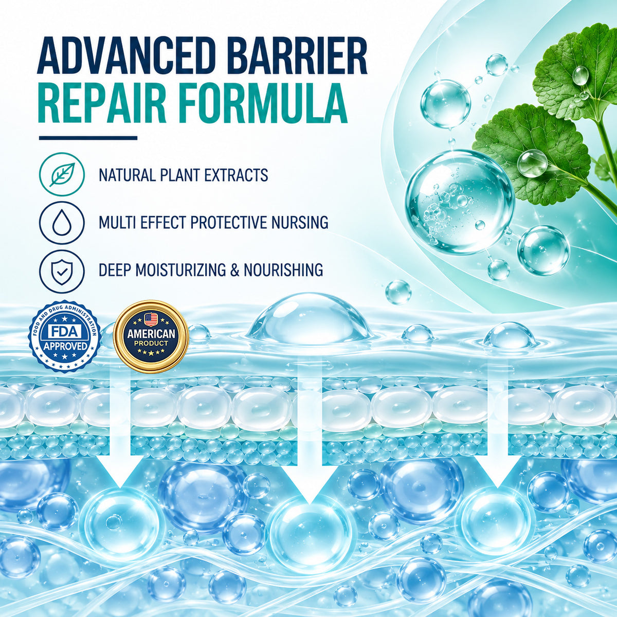 Plant extract and moisturizing formula concept